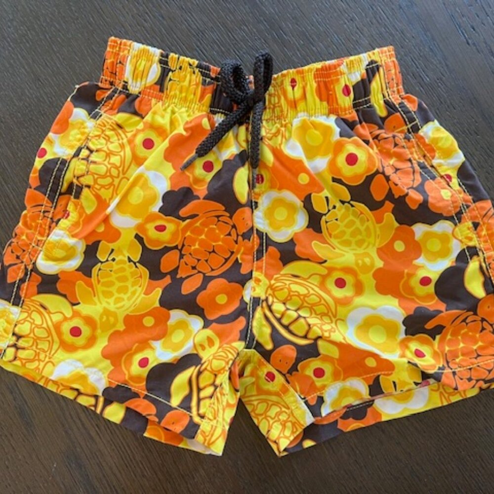 Vilebrequin Collector's boy's 4 ANS turtle theme swim trunks 104cm